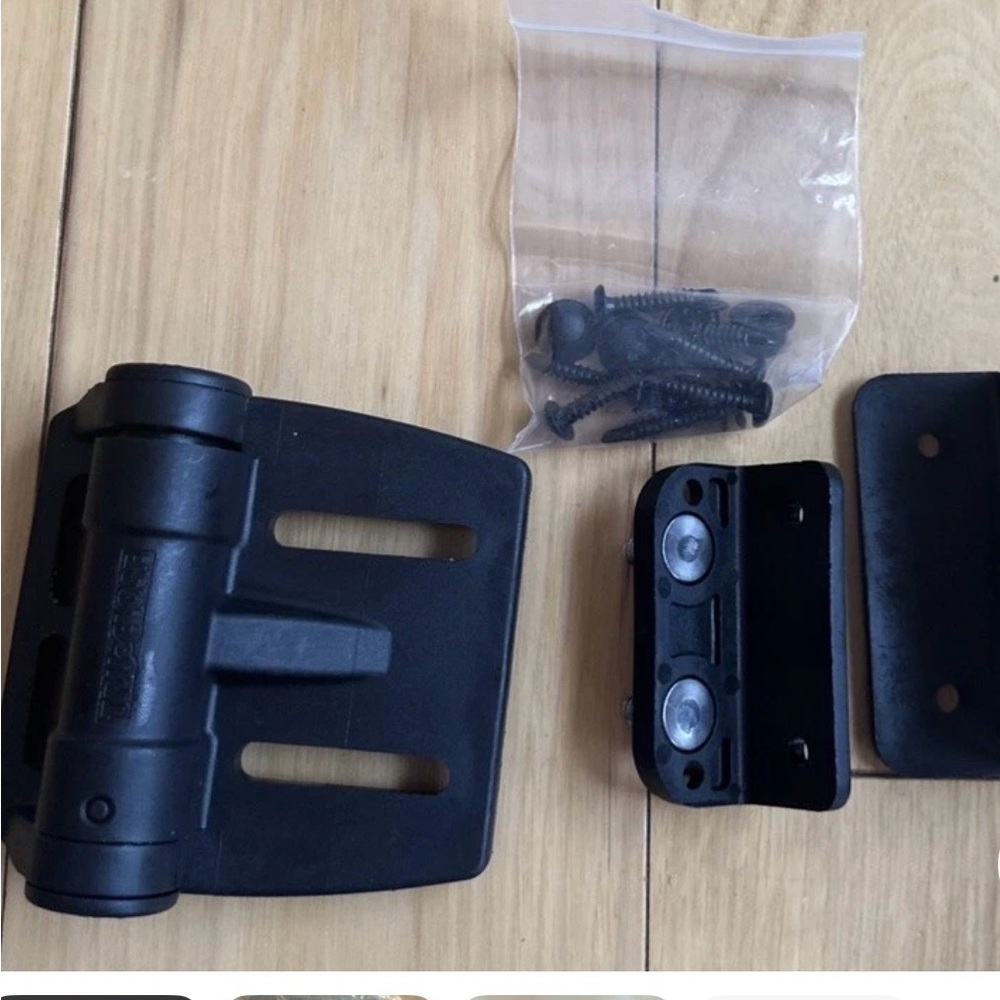 Black Door Hinge Set with Screws